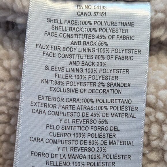 Men's NWT Levi's sherpa lined faux leather aviator bomber jacket, brown, size XL - Picture 6 of 6